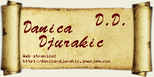Danica Đurakić vizit kartica